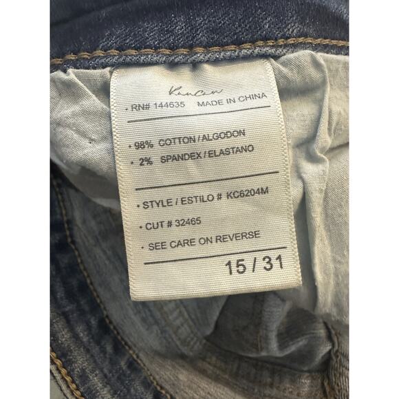 KanCan Distressed Mid Rise Ankle Skinny Jeans Stretch Denim Frayed Hem Size 15 - Picture 12 of 13